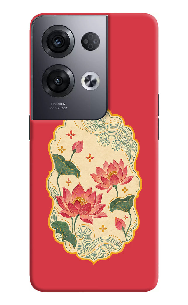 Pink Lotus Oppo Reno8 Pro Back Cover