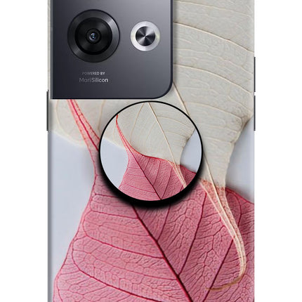 White Pink Leaf Oppo Reno8 Pro Pop Case by Casekaro