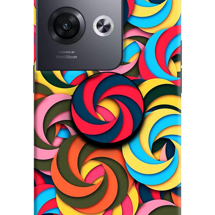 Spiral Pattern Oppo Reno8 Pro Pop Case by Casekaro