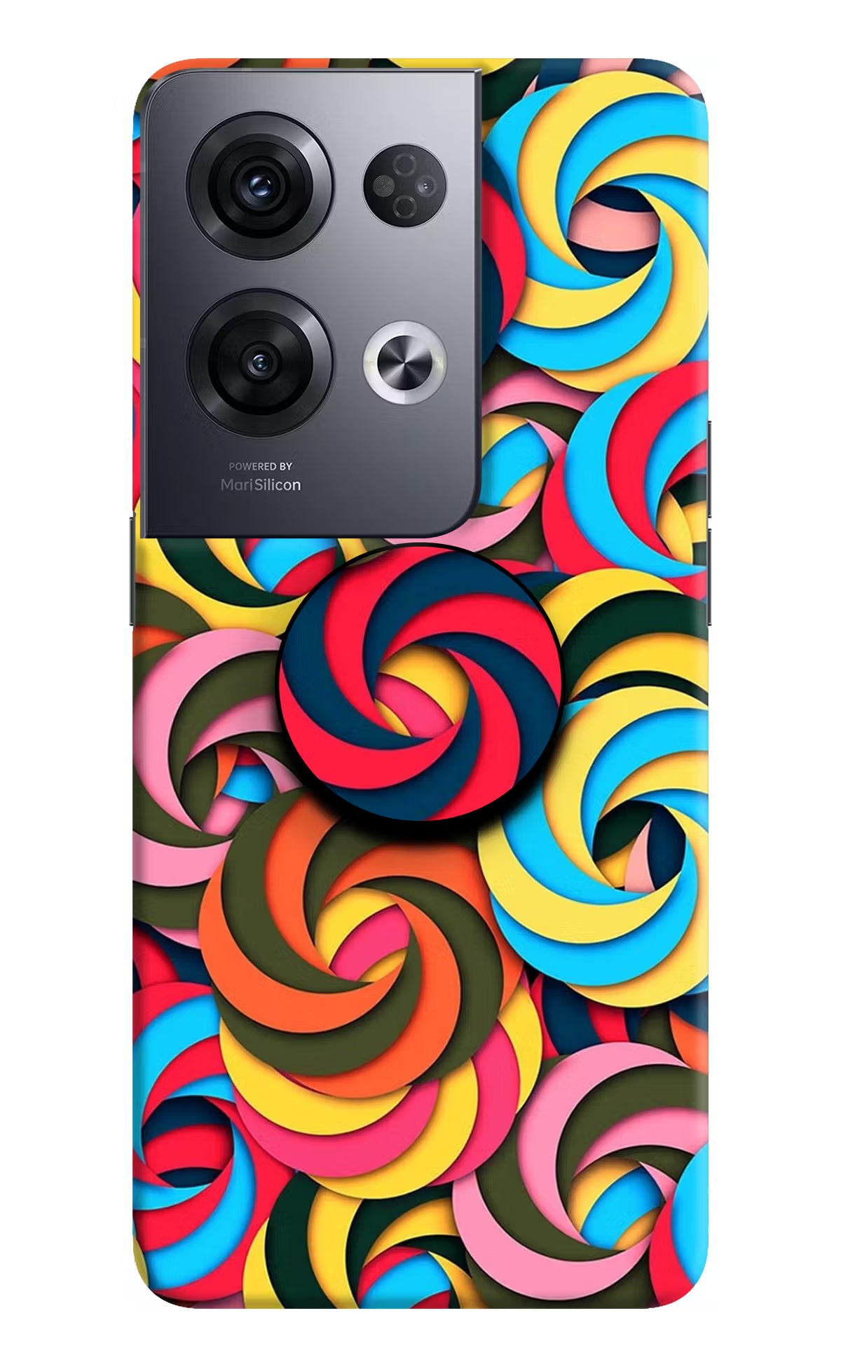 Spiral Pattern Oppo Reno8 Pro Pop Case by Casekaro