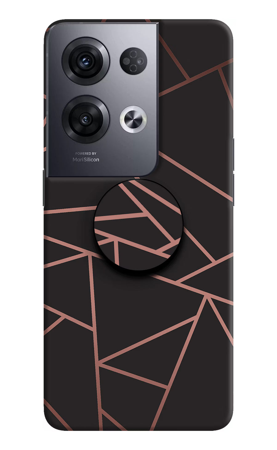 Geometric Pattern Oppo Reno8 Pro Pop Case, Hard case