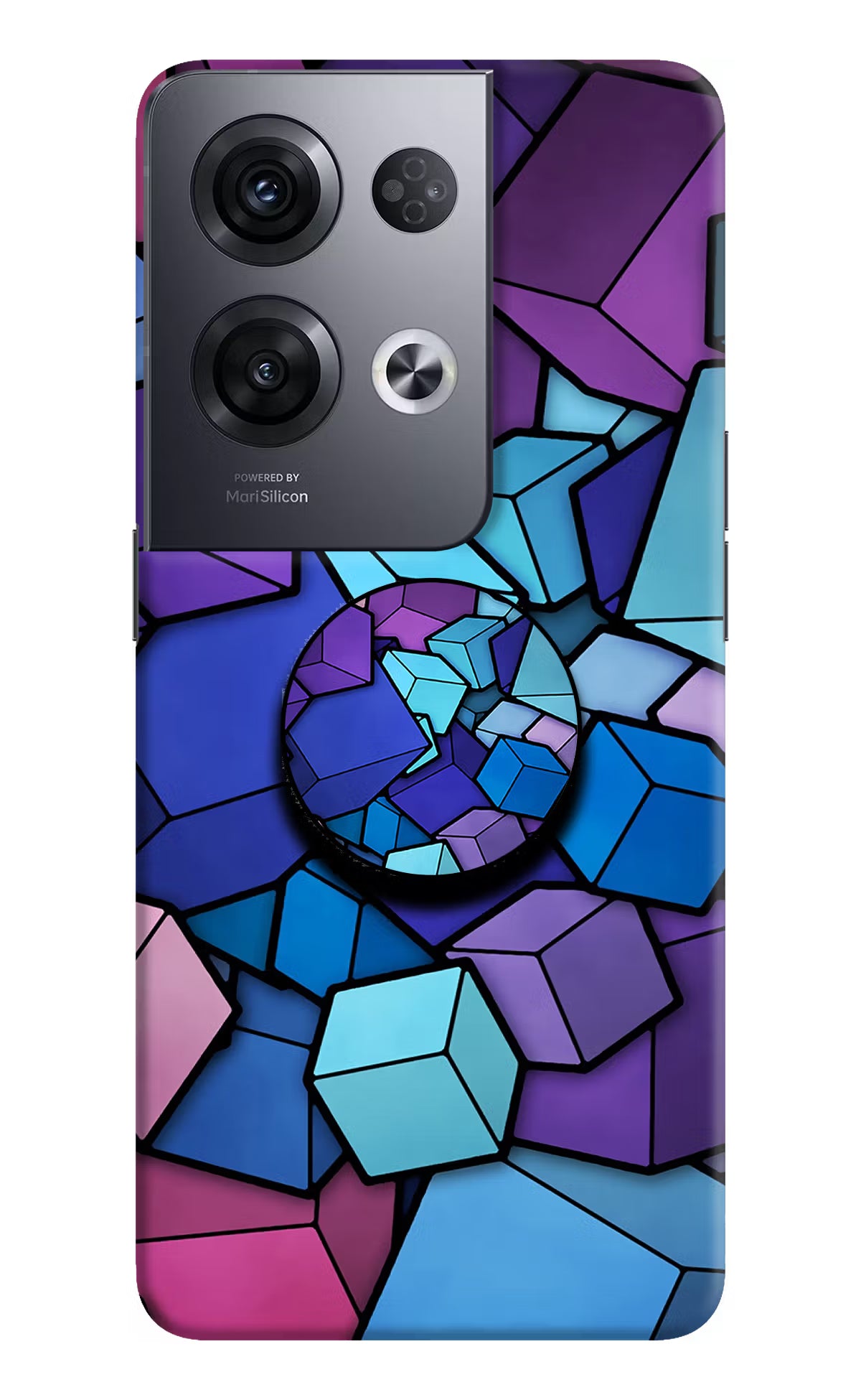 Cubic Abstract Oppo Reno8 Pro Pop Case by Casekaro