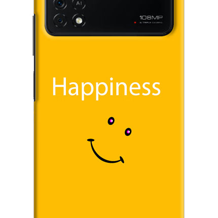 Happiness With Smiley Poco X4 Pro Hard Case Back Cover by Casekaro