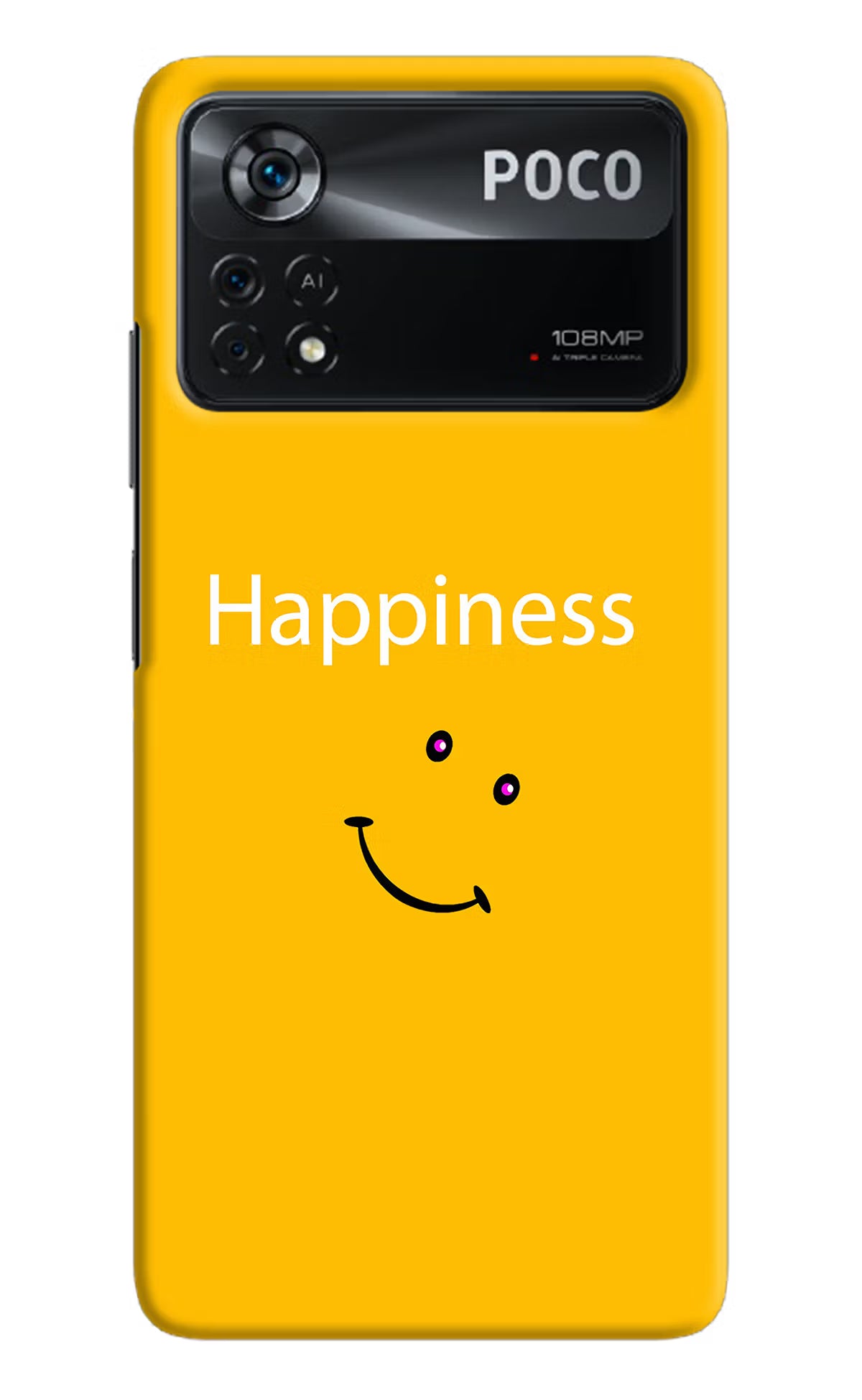 Happiness With Smiley Poco X4 Pro Hard Case Back Cover by Casekaro
