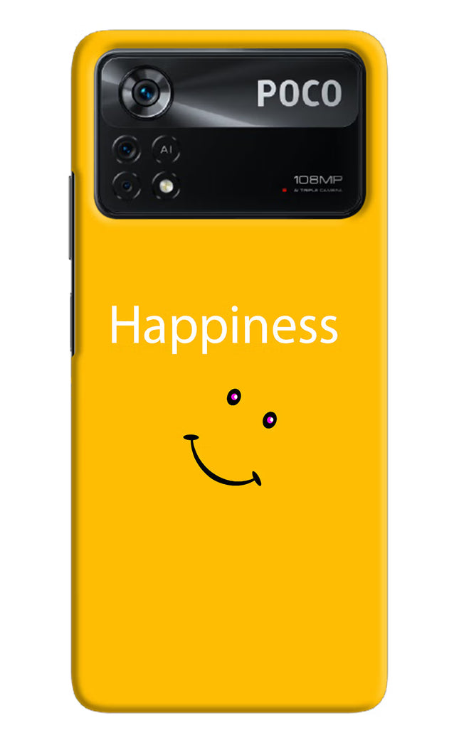 Happiness With Smiley Poco X4 Pro Hard Case Back Cover by Casekaro