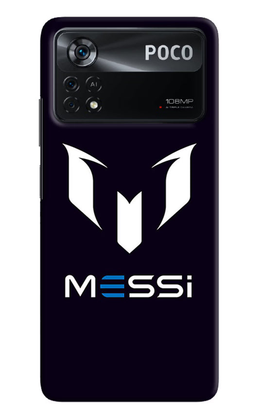 Messi Logo Poco X4 Pro Hard Case Back Cover by Casekaro