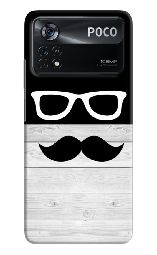 Mustache Poco X4 Pro Hard Case Back Cover by Casekaro