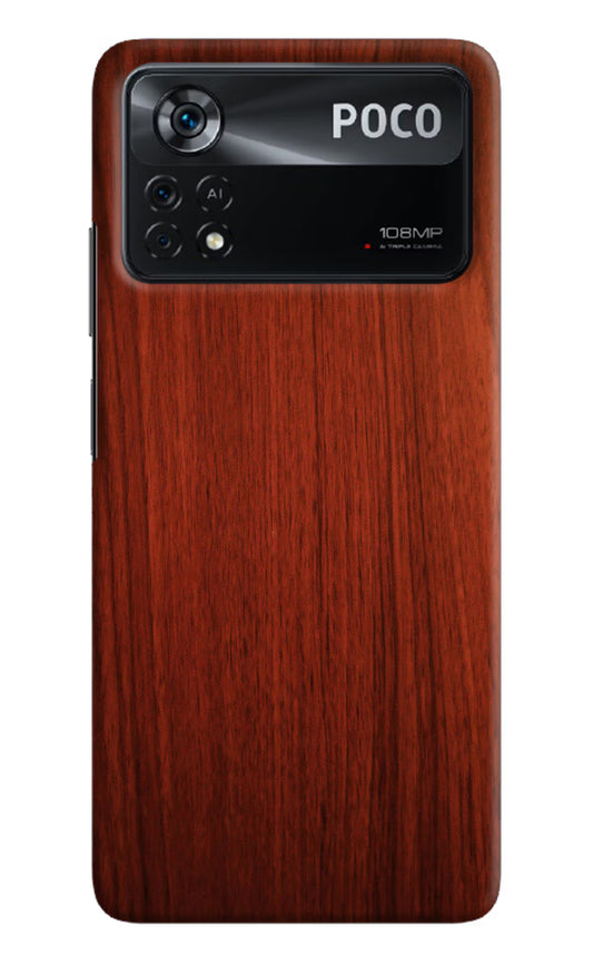 Wooden Plain Pattern Poco X4 Pro Hard Case Back Cover by Casekaro