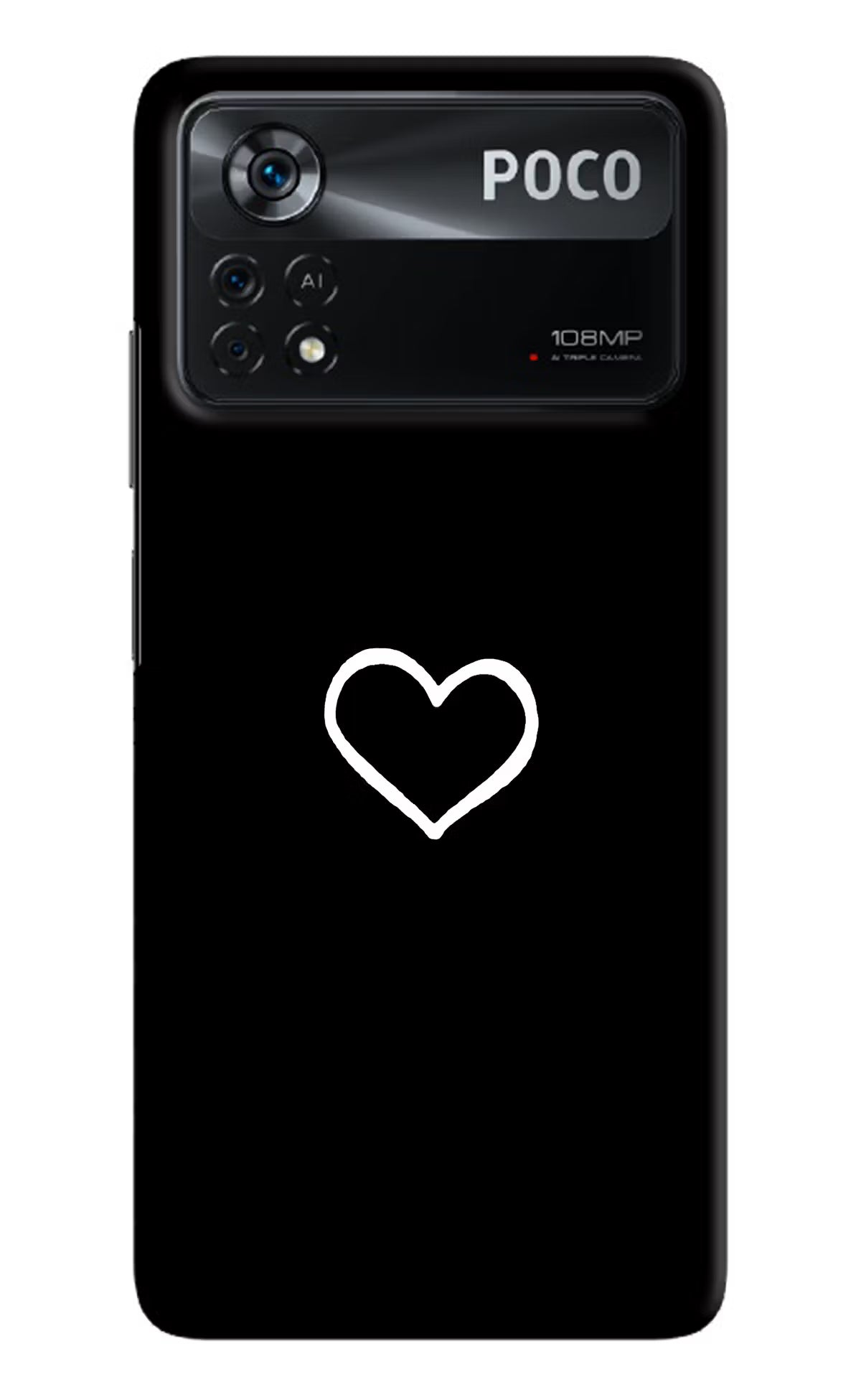 Heart Poco X4 Pro Hard Case Back Cover by Casekaro