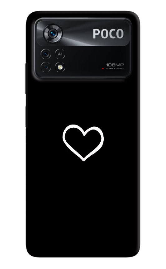 Heart Poco X4 Pro Hard Case Back Cover by Casekaro