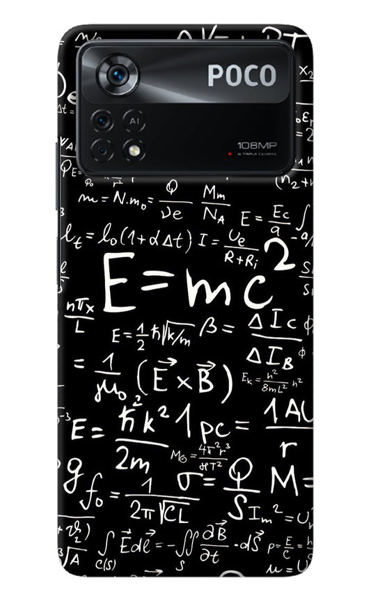 Physics Albert Einstein Formula Poco X4 Pro Back Cover