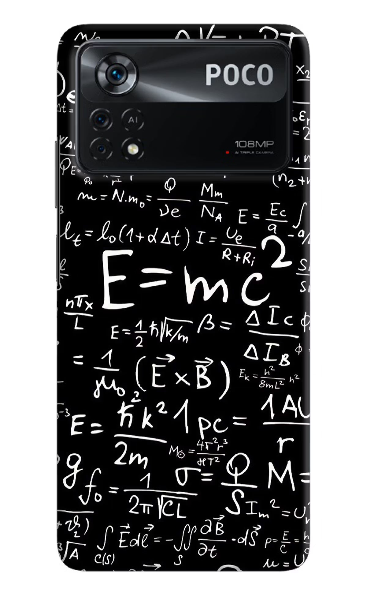 Physics Formula Poco X4 Pro Hard Case Back Cover by Casekaro