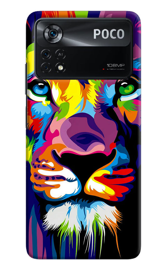 Lion Poco X4 Pro Hard Case Back Cover by Casekaro