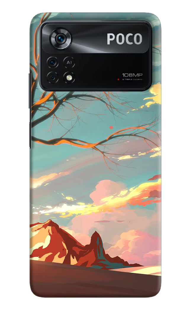 Scenery Poco X4 Pro Hard Case Back Cover by Casekaro