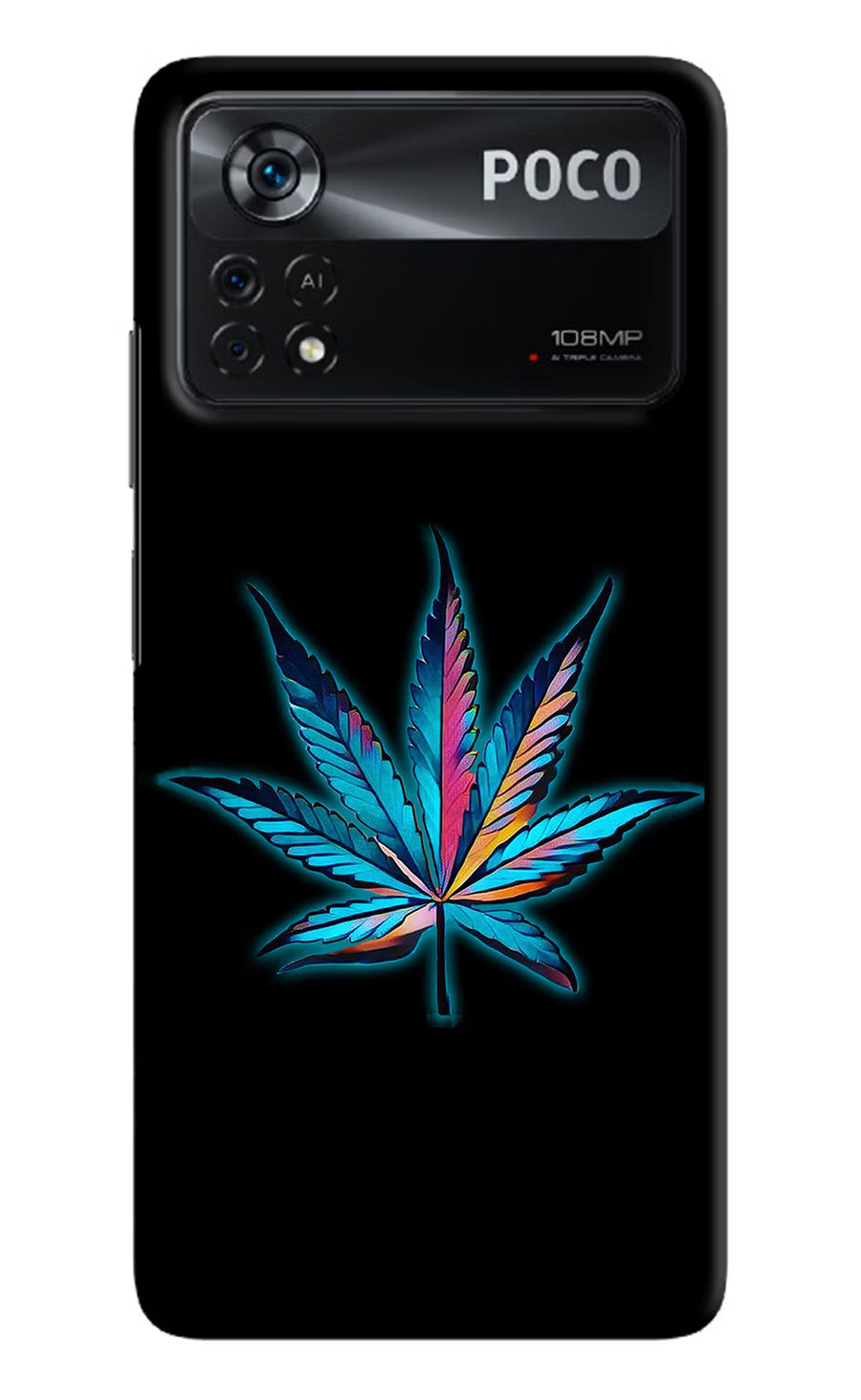 Weed Poco X4 Pro Back Cover, Hard case