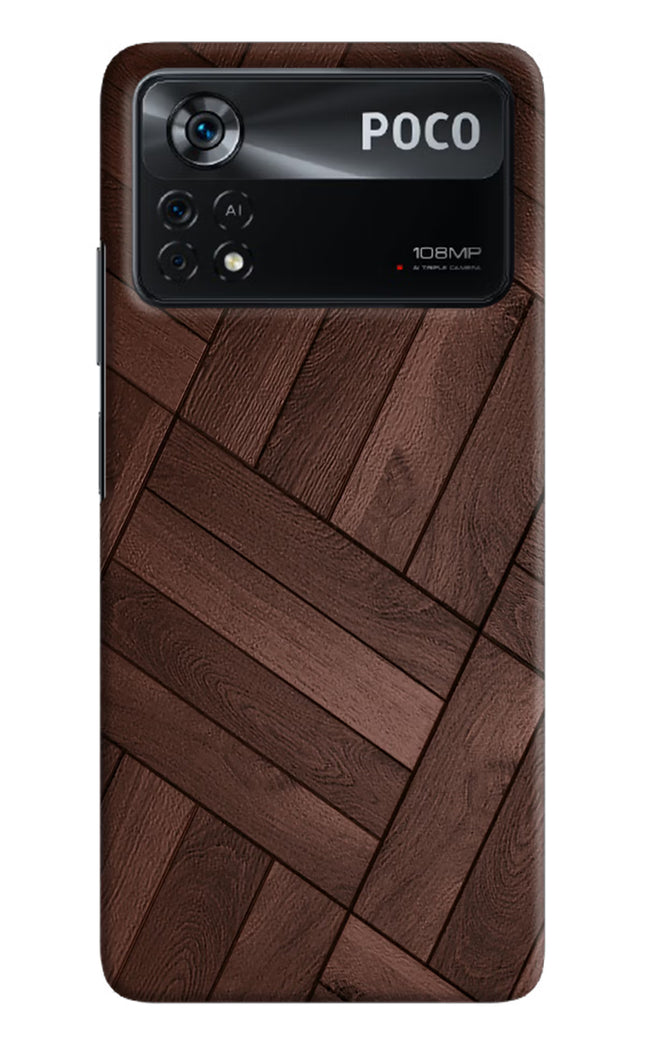 Wooden Texture Design Poco X4 Pro Hard Case Back Cover by Casekaro