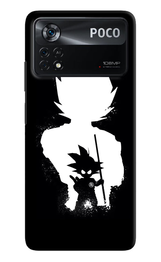 Goku Shadow Poco X4 Pro Hard Case Back Cover by Casekaro