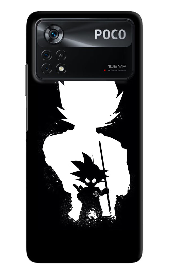 Goku Shadow Poco X4 Pro Hard Case Back Cover by Casekaro