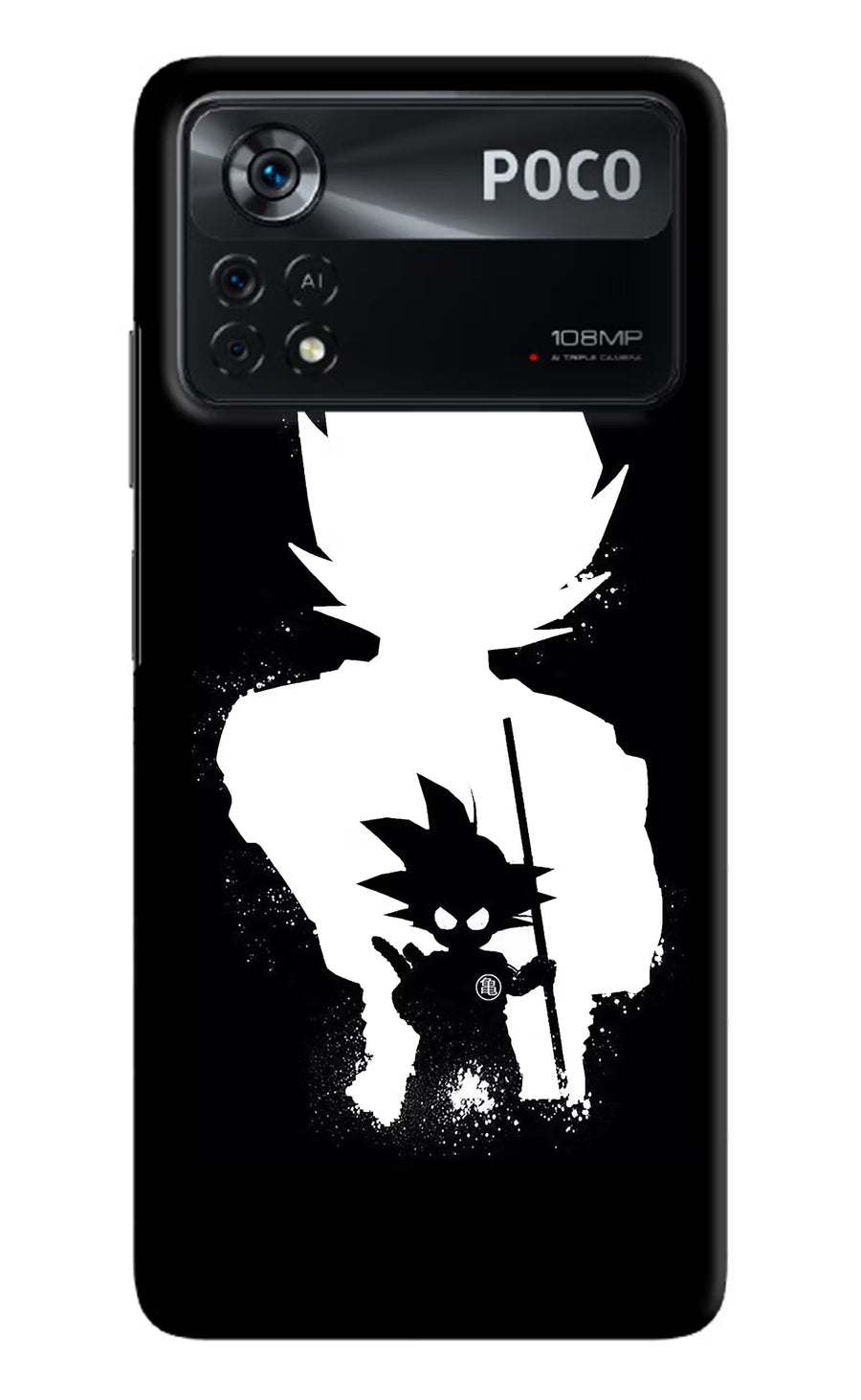 Goku Shadow Poco X4 Pro Back Cover, Hard case