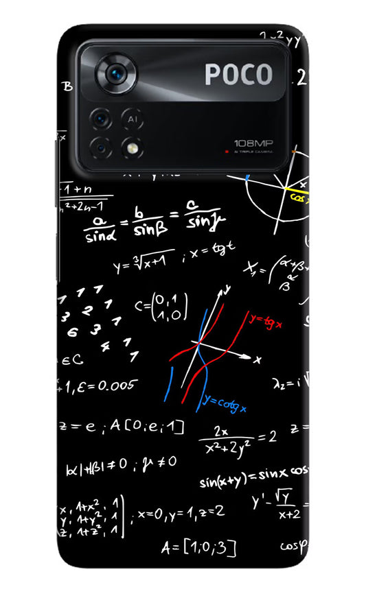 Mathematics Formula Poco X4 Pro Hard Case Back Cover by Casekaro
