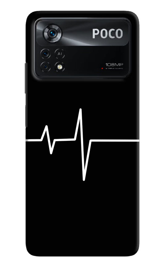Heart Beats Poco X4 Pro Hard Case Back Cover by Casekaro