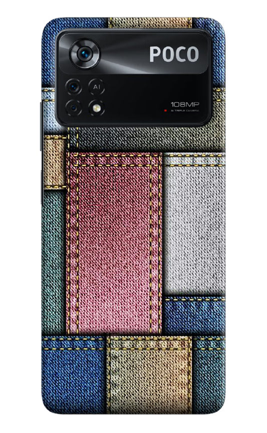 Multicolor Jeans Poco X4 Pro Hard Case Back Cover by Casekaro