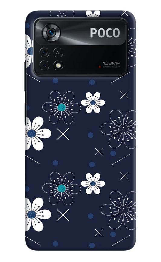 Flowers Poco X4 Pro Hard Case Back Cover by Casekaro