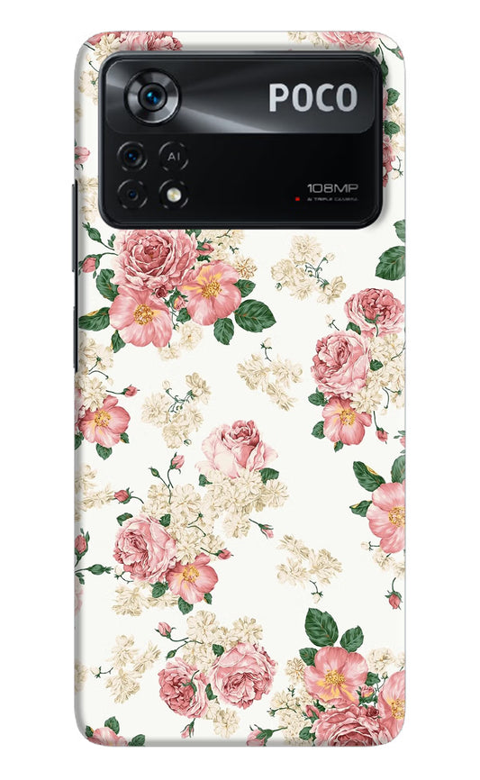 Flowers Poco X4 Pro Hard Case Back Cover by Casekaro