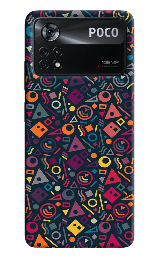 Geometric Abstract Poco X4 Pro Hard Case Back Cover by Casekaro