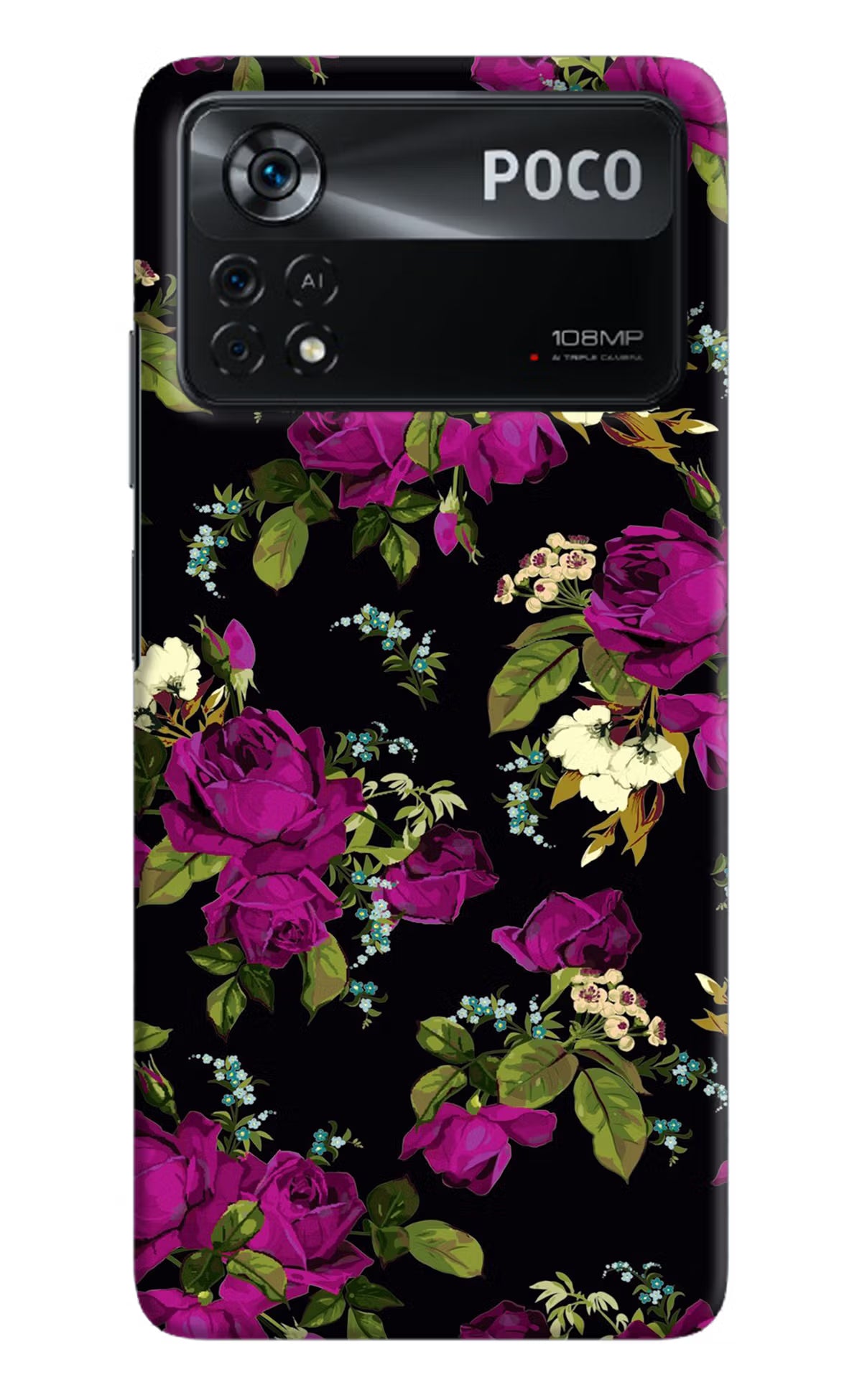 Flowers Poco X4 Pro Hard Case Back Cover by Casekaro