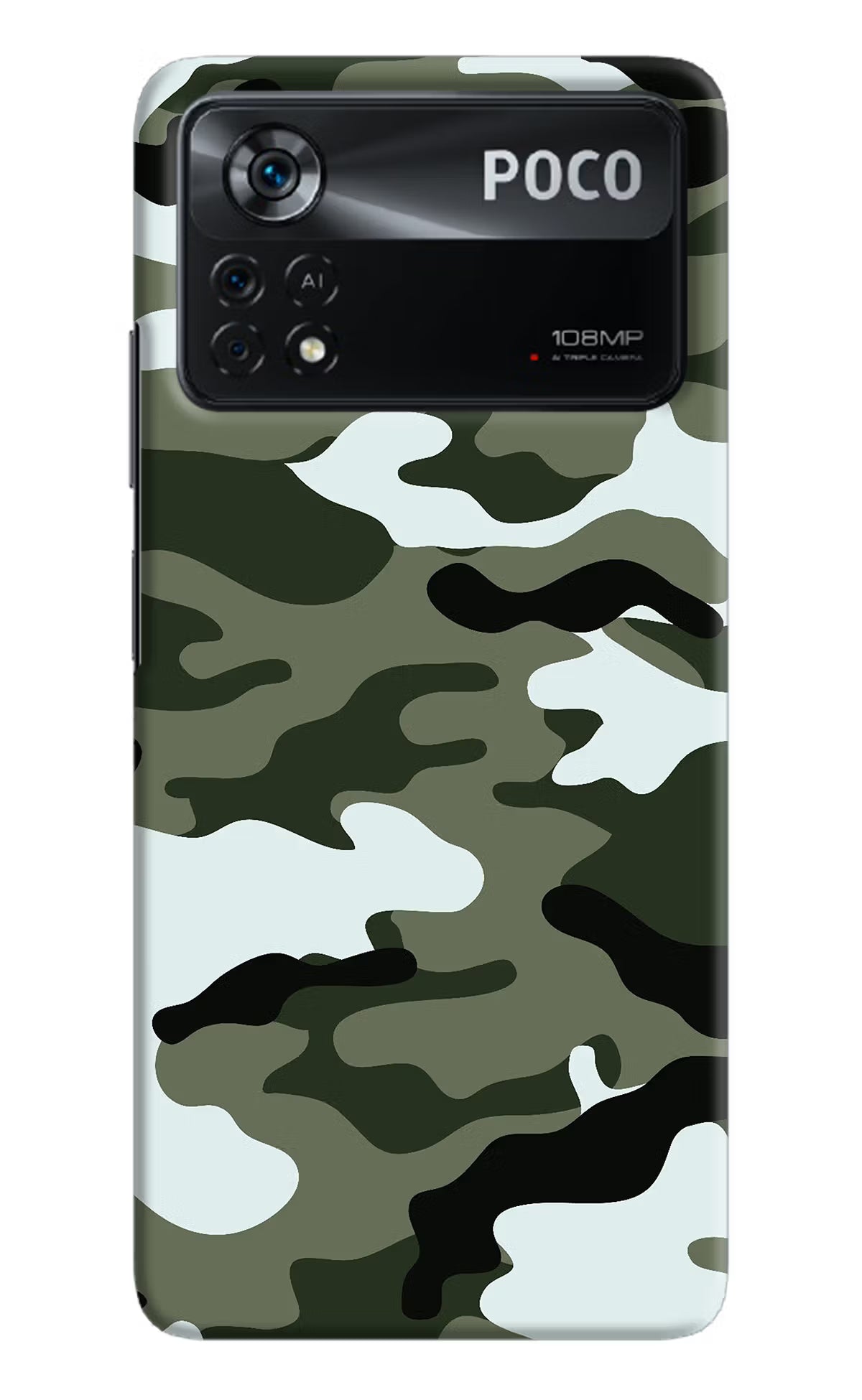 Camouflage Poco X4 Pro Hard Case Back Cover by Casekaro