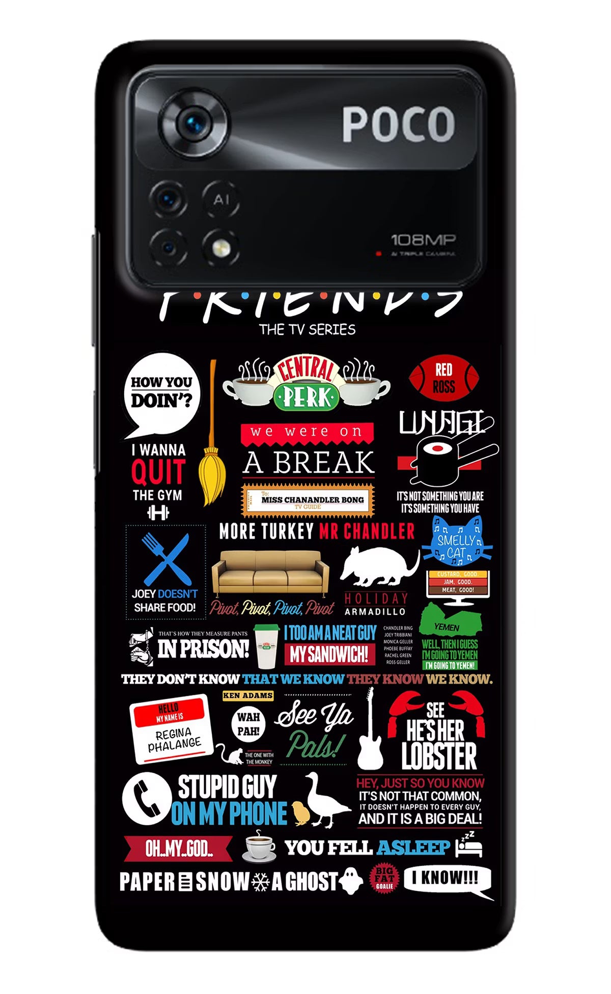 FRIENDS Poco X4 Pro Hard Case Back Cover by Casekaro