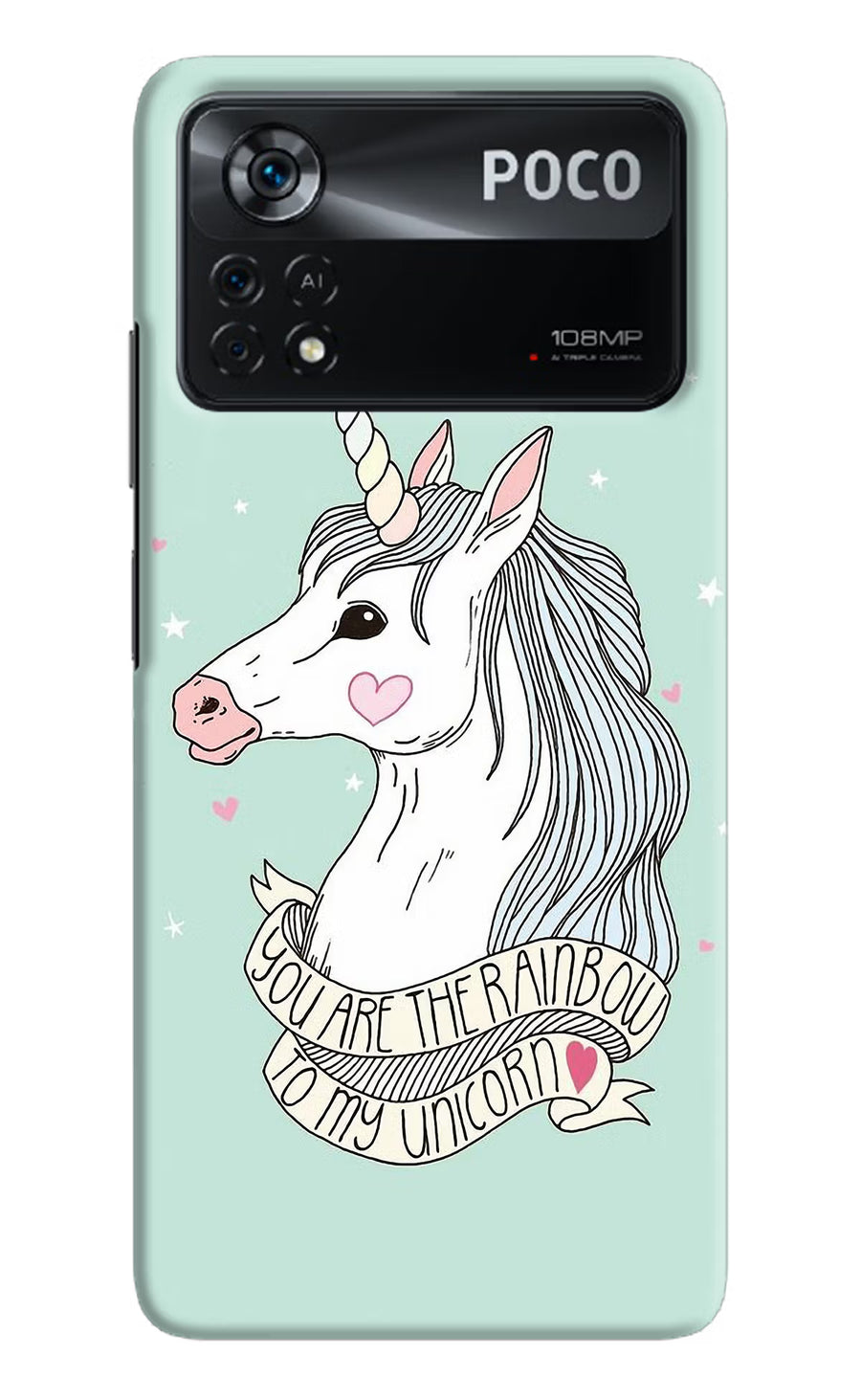 Unicorn Wallpaper Poco X4 Pro Back Cover, Hard case