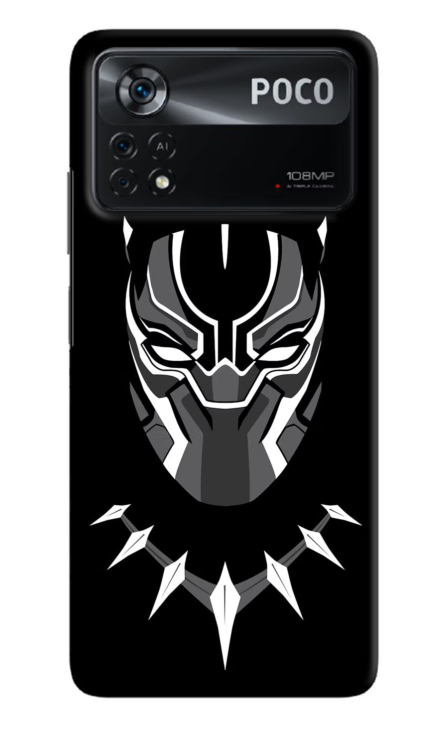 Black Panther Poco X4 Pro Back Cover, Hard case
