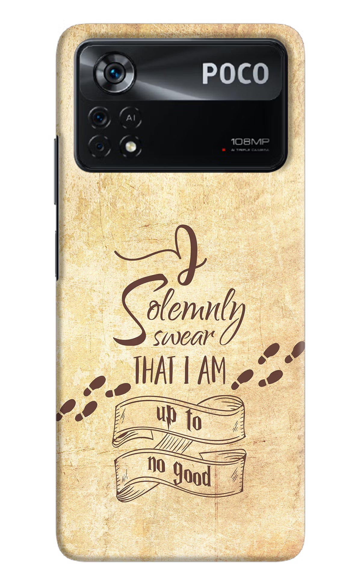 I Solemnly swear that i up to no good Poco X4 Pro Hard Case Back Cover by Casekaro