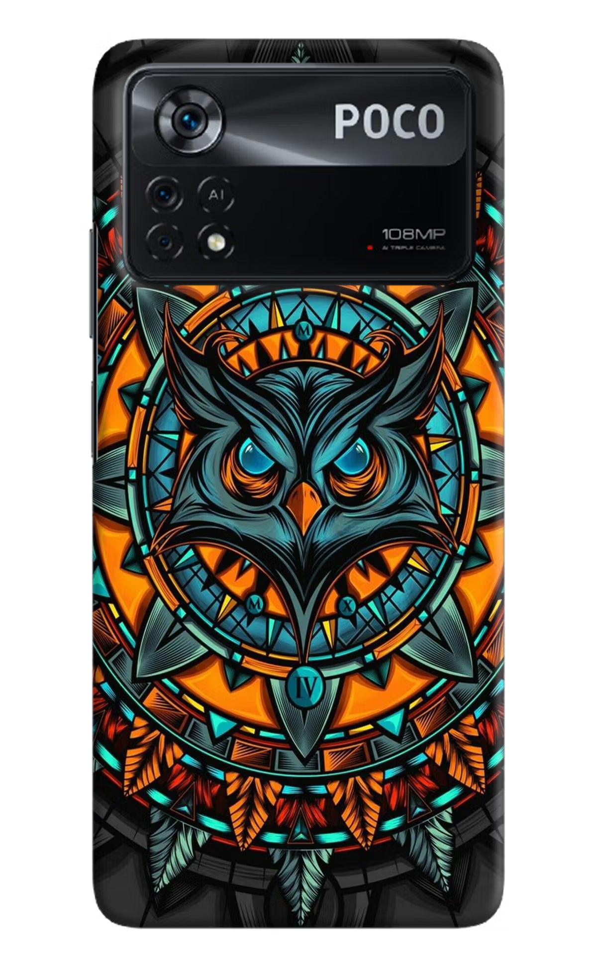 Angry Owl Art Poco X4 Pro Hard Case Back Cover by Casekaro