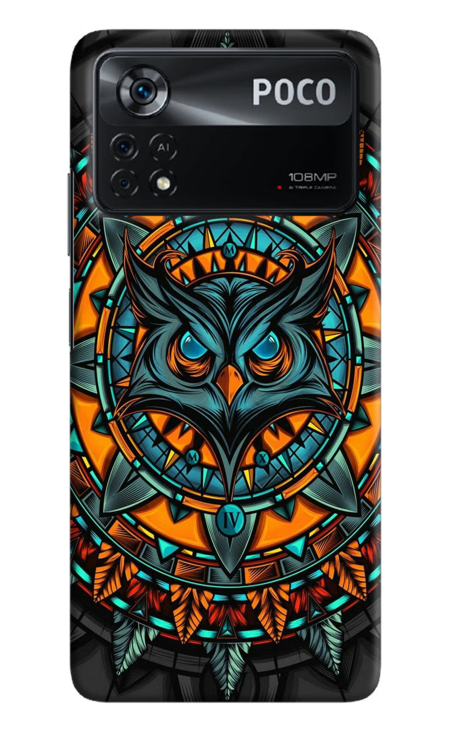 Angry Owl Art Poco X4 Pro Back Cover, Hard case