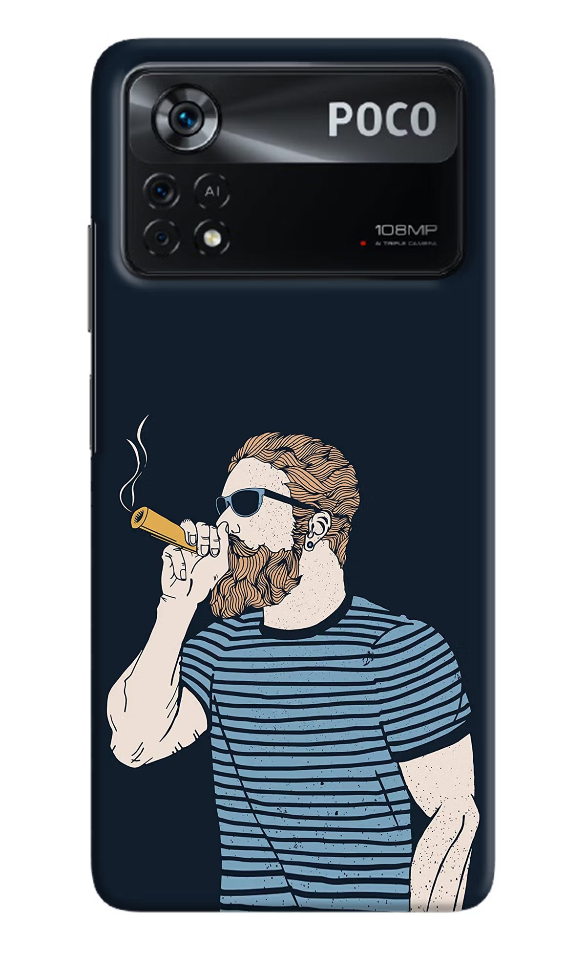 Smoking Poco X4 Pro Hard Case Back Cover by Casekaro