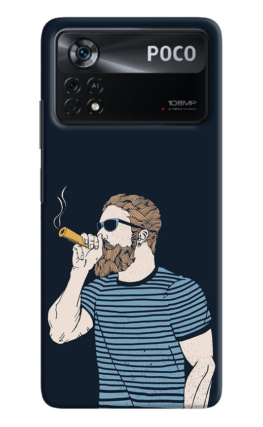 Smoking Poco X4 Pro Hard Case Back Cover by Casekaro