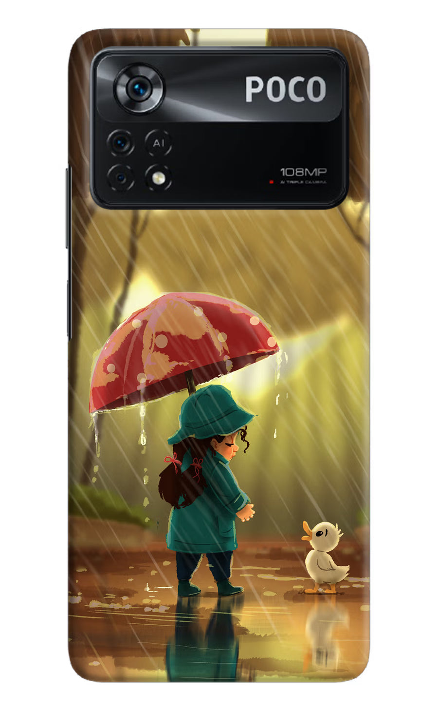 Rainy Day Poco X4 Pro Back Cover, Hard case