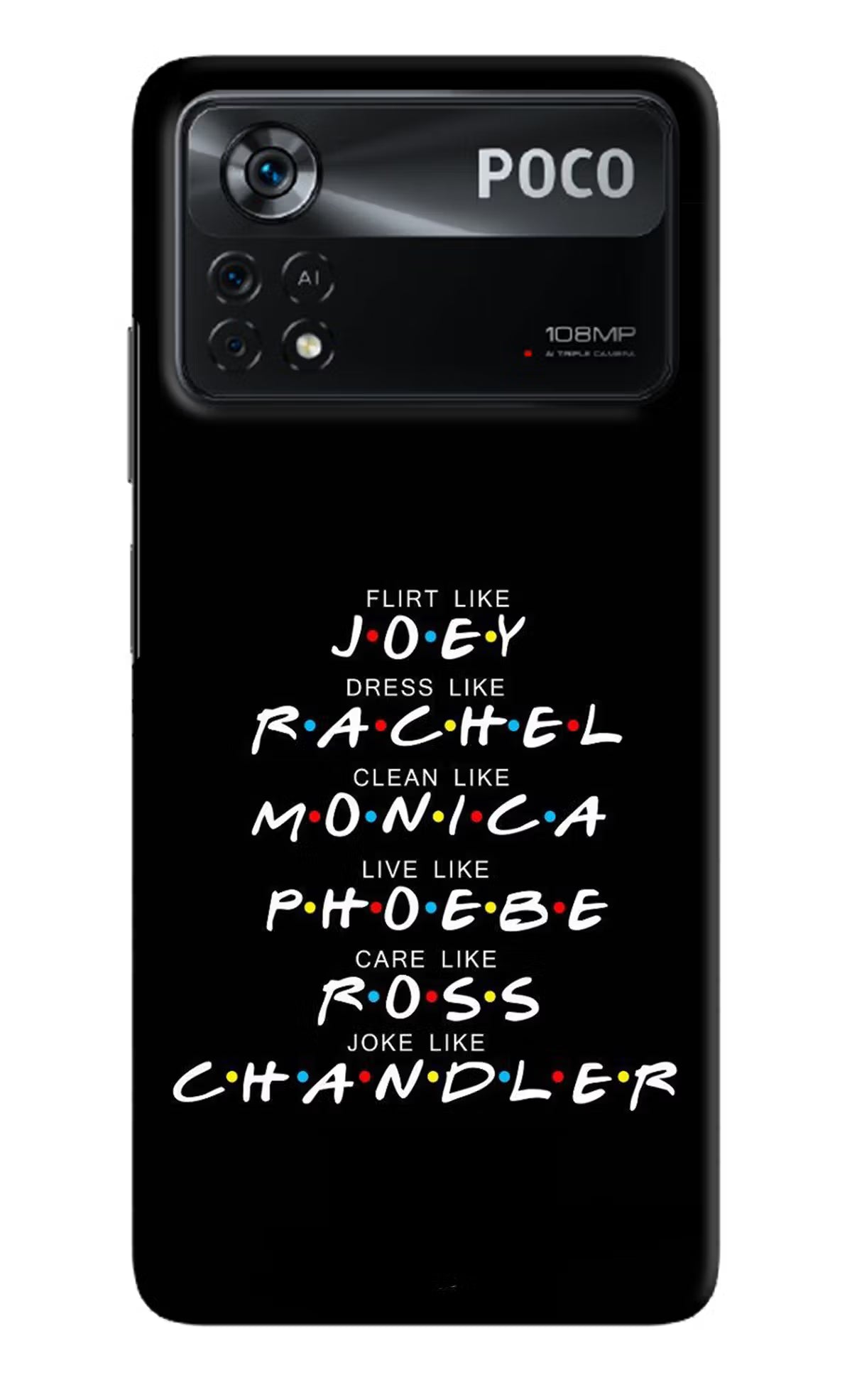 FRIENDS Character Poco X4 Pro Hard Case Back Cover by Casekaro