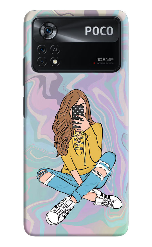 Selfie Girl Poco X4 Pro Hard Case Back Cover by Casekaro