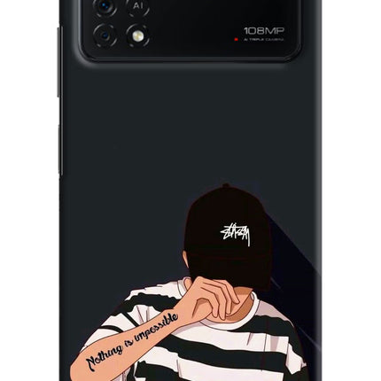 Aesthetic Boy Poco X4 Pro Hard Case Back Cover by Casekaro