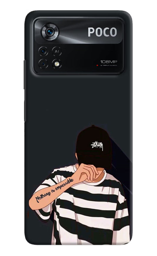 Aesthetic Boy Poco X4 Pro Hard Case Back Cover by Casekaro