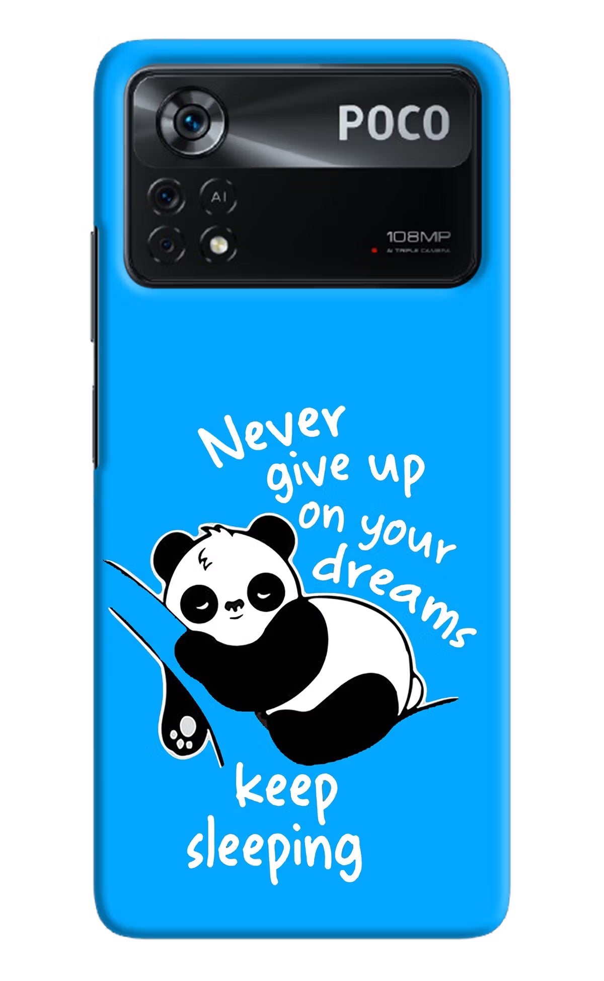 Keep Sleeping Poco X4 Pro Hard Case Back Cover by Casekaro