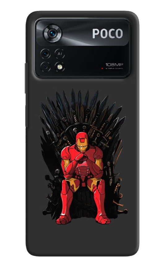 Ironman Throne Poco X4 Pro Hard Case Back Cover by Casekaro