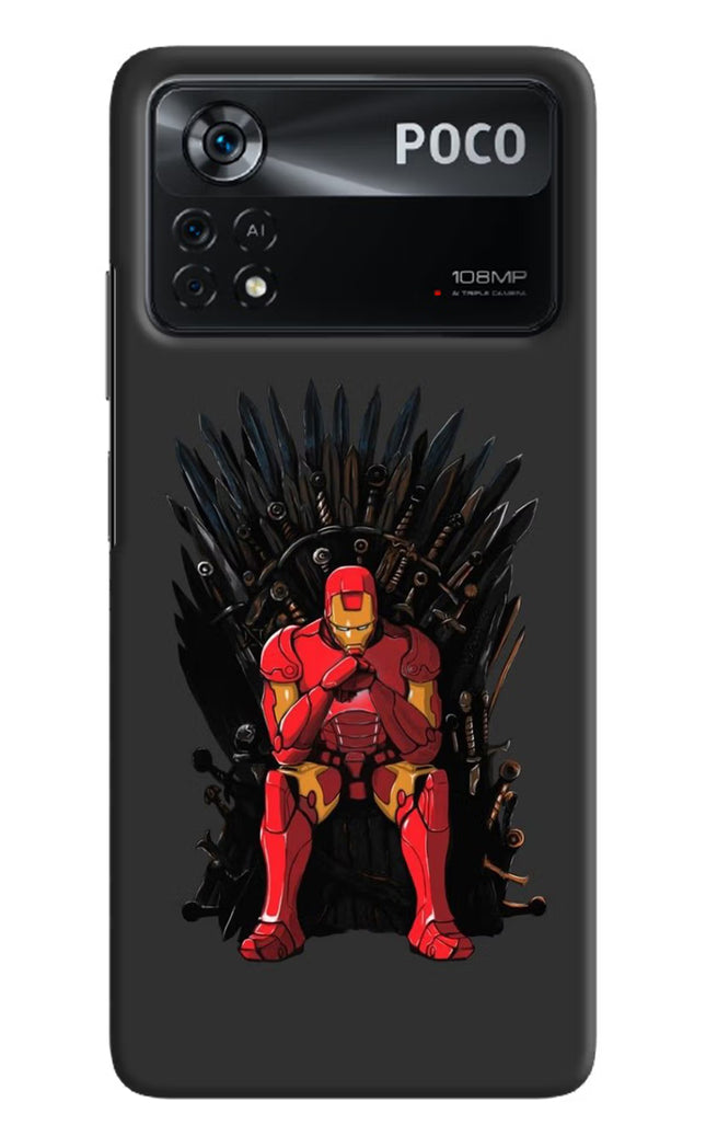Ironman Throne Poco X4 Pro Hard Case Back Cover by Casekaro