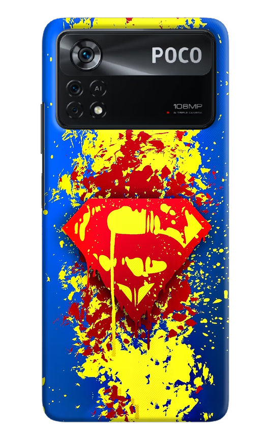 Superman logo Poco X4 Pro Hard Case Back Cover by Casekaro