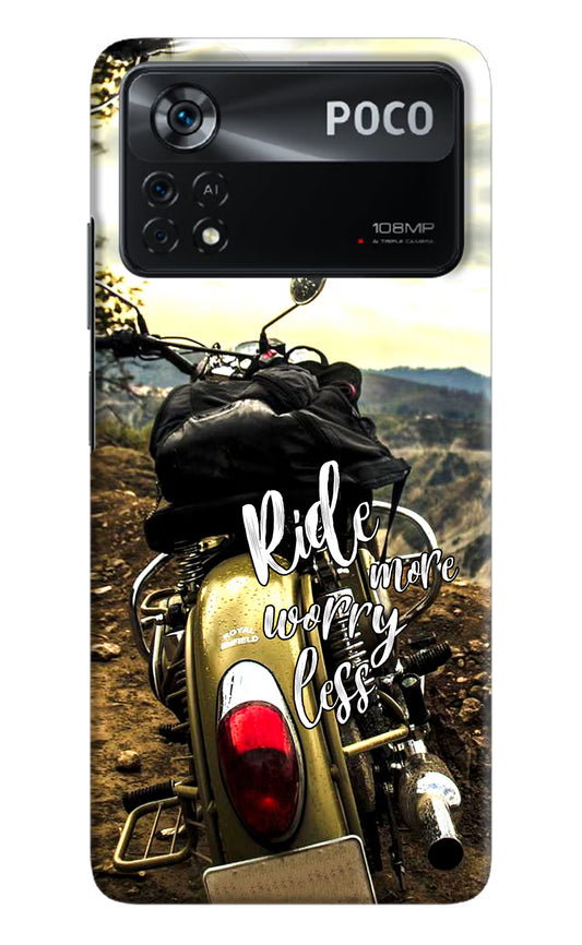 Ride More Worry Less Poco X4 Pro Hard Case Back Cover by Casekaro