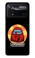 Among Us Shhh! Poco X4 Pro Hard Case Back Cover by Casekaro